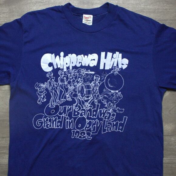 Vintage 80s Chippewa Hills Marching Band Sport-T By Stedman T-Shirt L - Picture 1 of 5